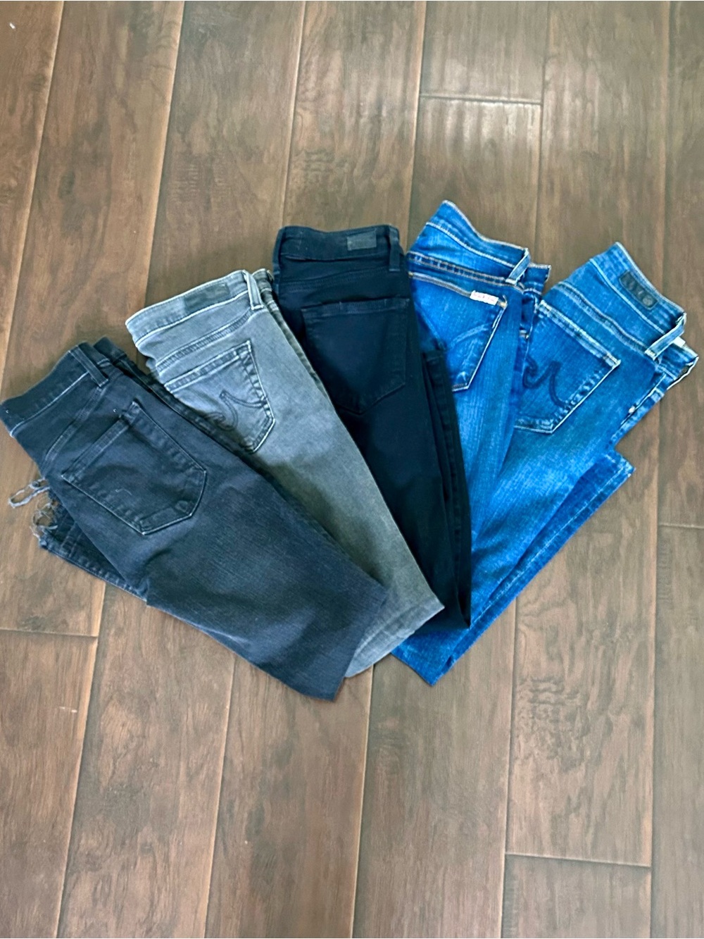 Jeans Bundle 5 pairs - Blue, Black & Gray, AG Adriano, Hudson, Paige and JBrand